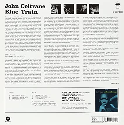 John Coltrane ‎– Blue Train (*NEW-VINYL 180 GRAM REMASTER) Classic as can be!