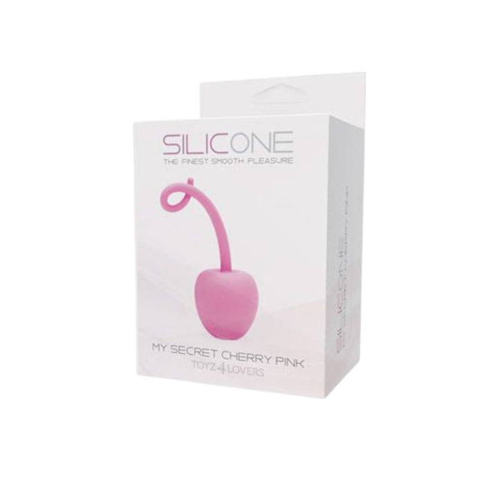 Jucărie erotică TOYZ4LOVERS My Secret Cherry Pink, în formă de cireașă, utilizare vaginală sau anală, din silicon, roz