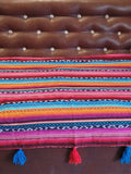 Indiehaat | Cotton Sofa Throw & Cushion Covers Pink