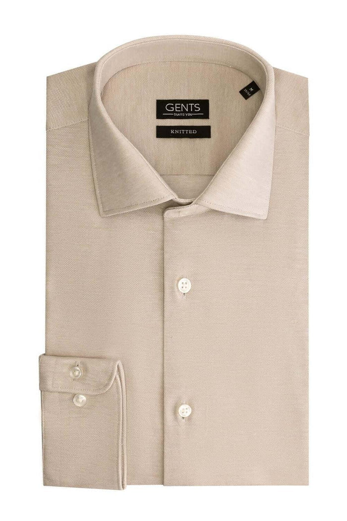 GENTS knit pique beige