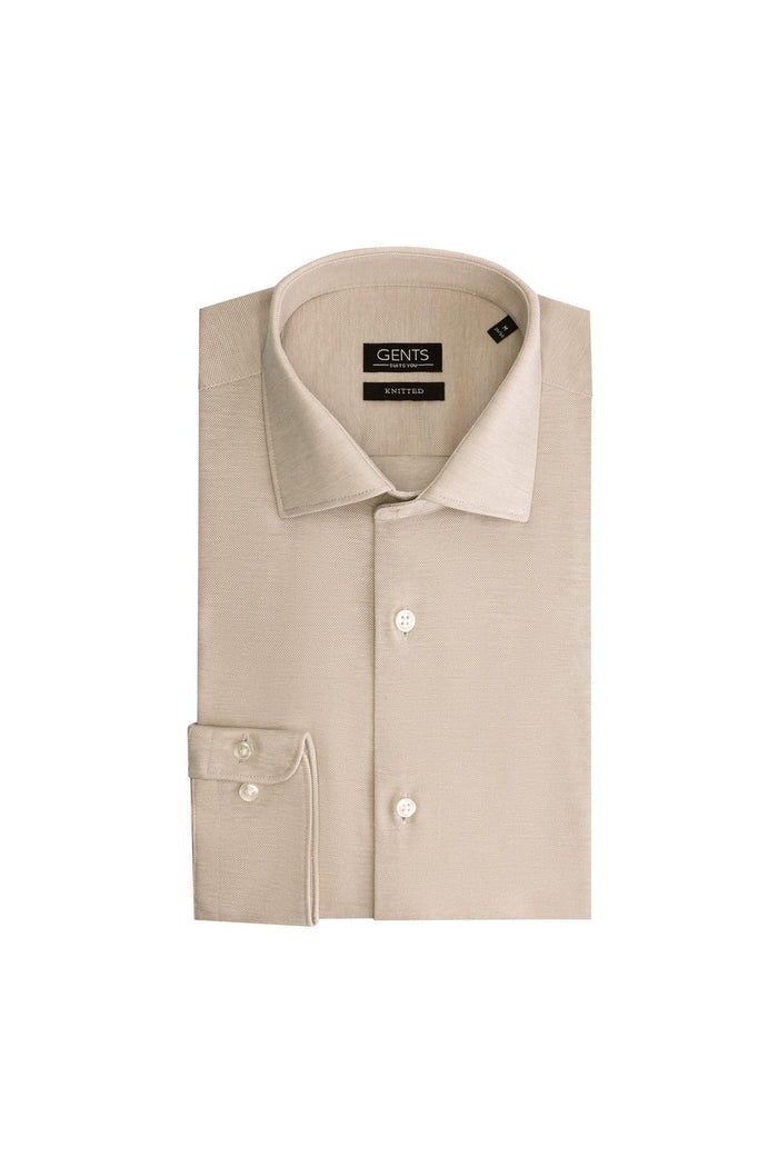 GENTS knit pique beige