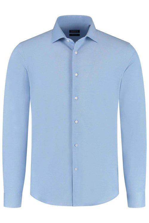 GENTS knit pique lichtblauw