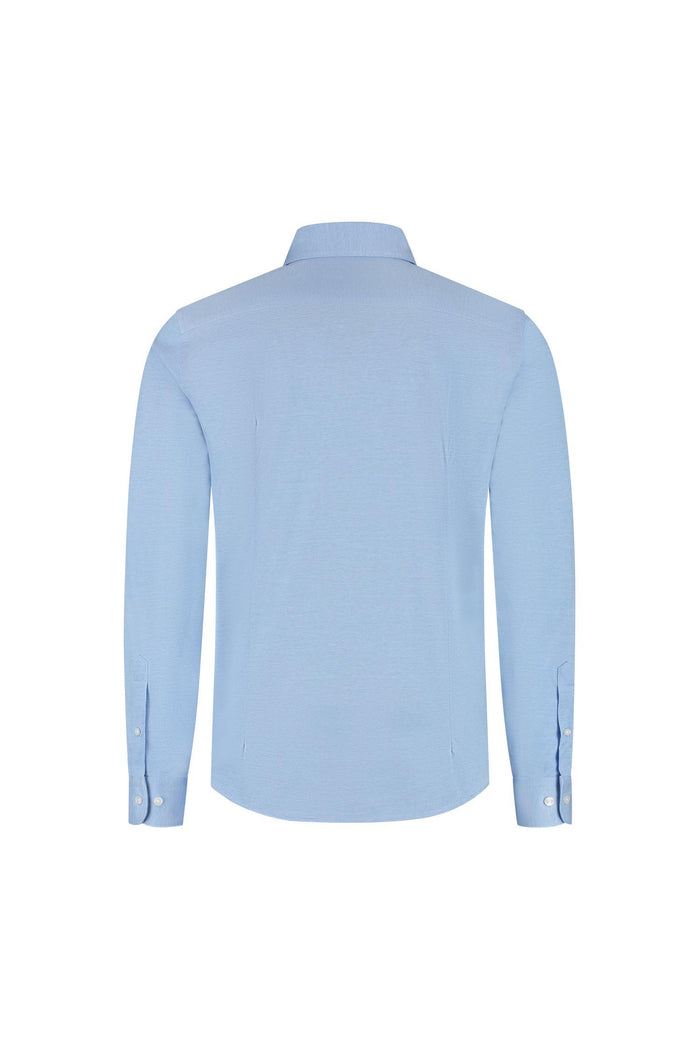 GENTS knit pique lichtblauw