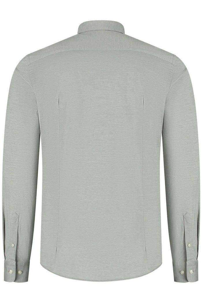 Overhemd knit pique lichtgroen