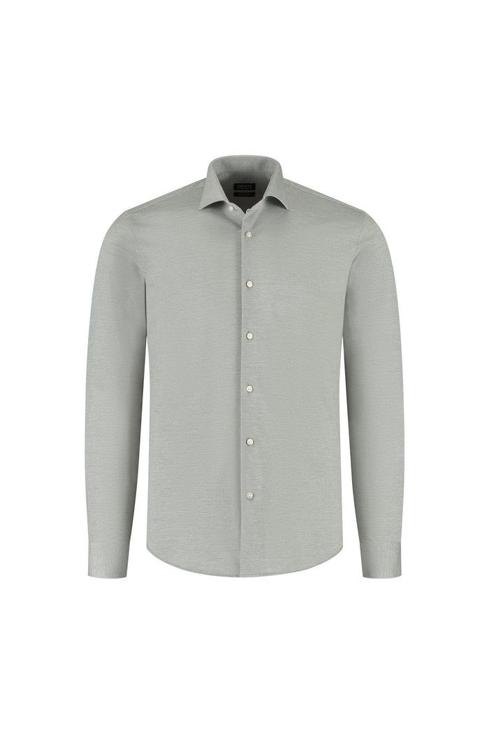 Overhemd knit pique lichtgroen