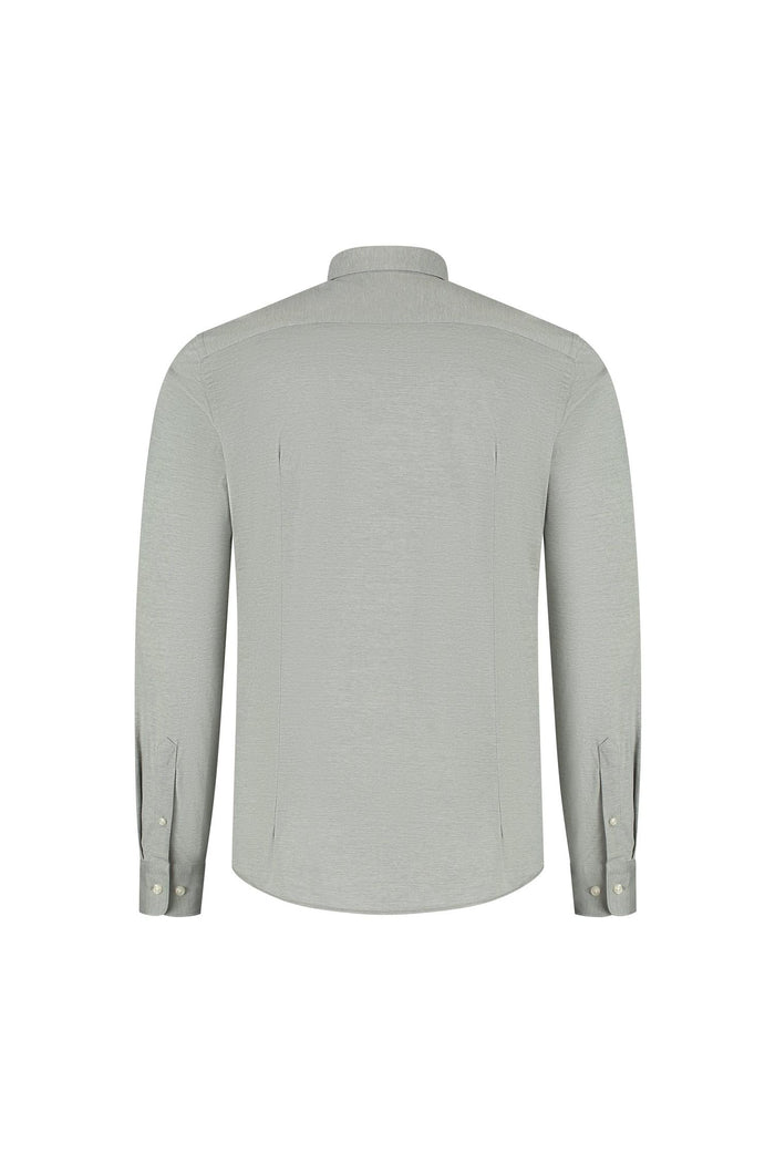 Overhemd knit pique lichtgroen