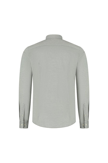 Overhemd knit pique lichtgroen