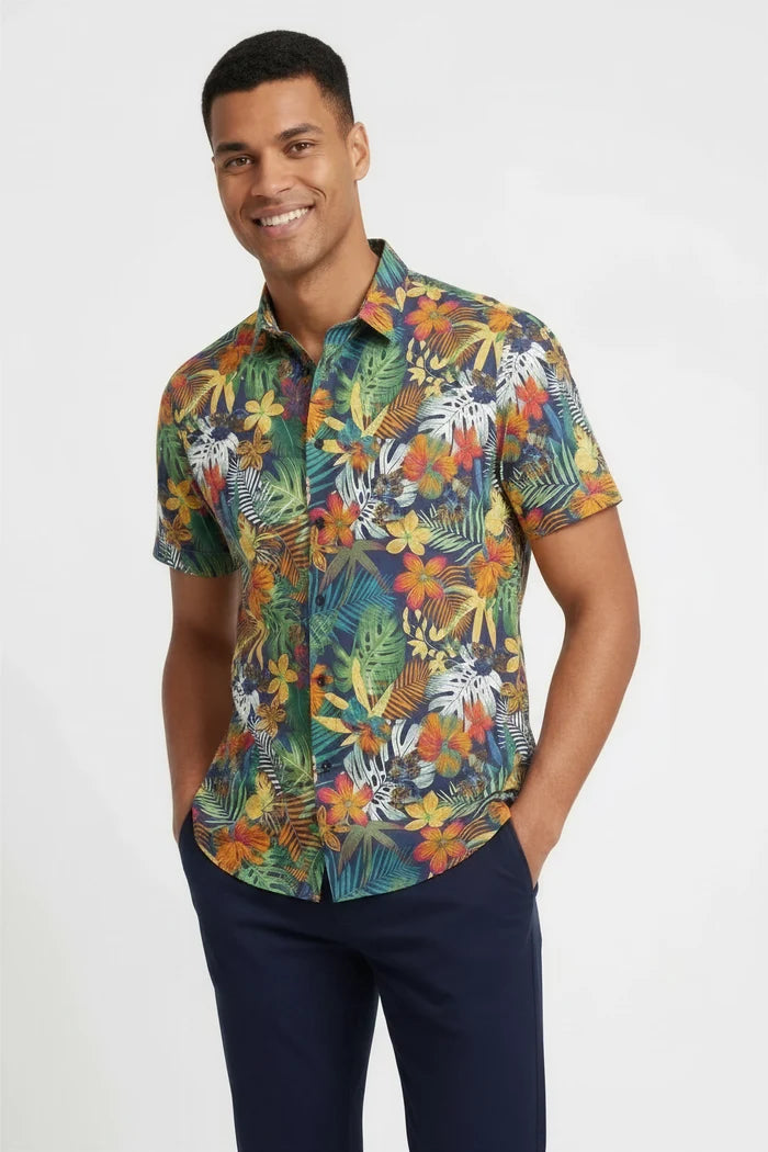 Korte mouw junglebloem