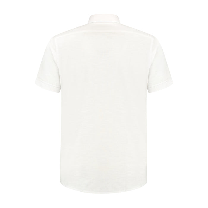 Korte mouw linnen katoen wit