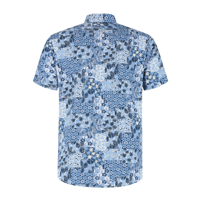 Korte mouw patch bloemprint