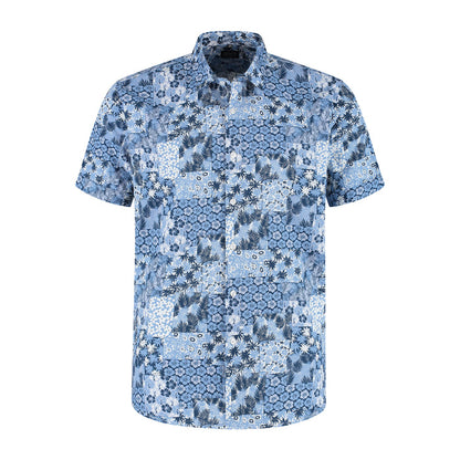 Korte mouw patch bloemprint