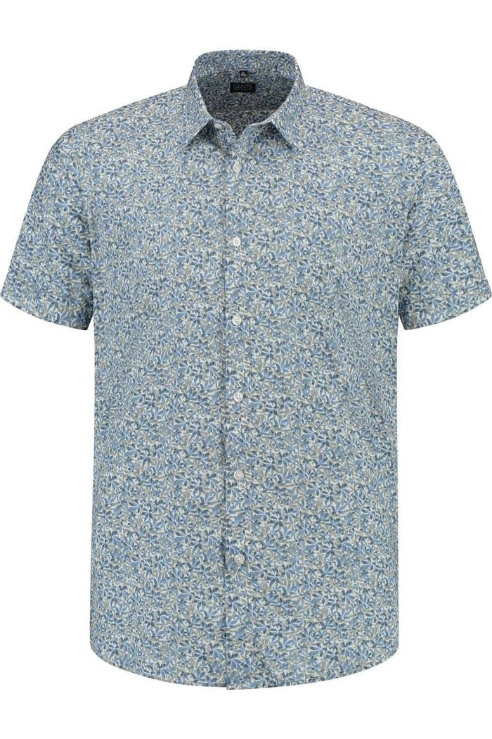Korte mouw print blauw-groen