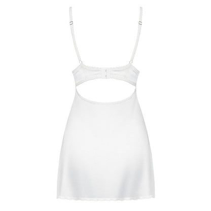 Lenjerie 2 piese chemise Obsessive 871, alb, S/M