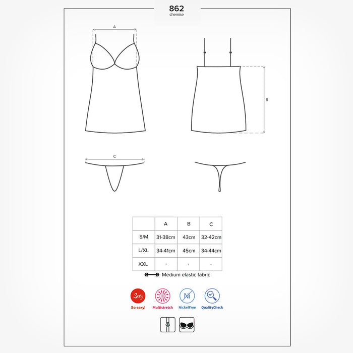 Lenjerie Obsessive Chemise 862-CHE-1