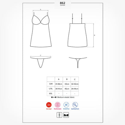 Lenjerie Obsessive Chemise 862-CHE-1