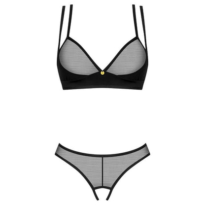 Lenjerie set 2 piese Obsessive Nesari, negru, marime M/L