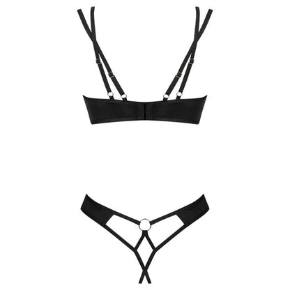 Lenjerie set 2 piese Obsessive Nesari, negru, marime M/L