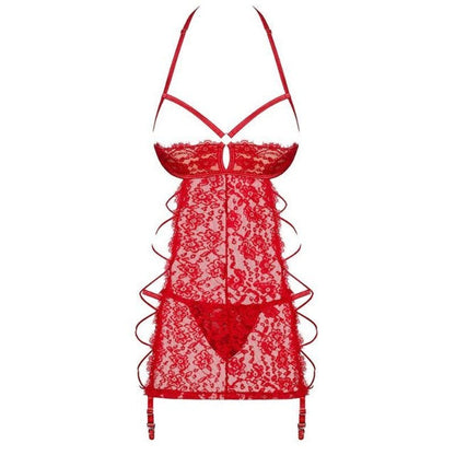 Lenjerie sexy chemise Obsessive Rediosa, roșu, S/M