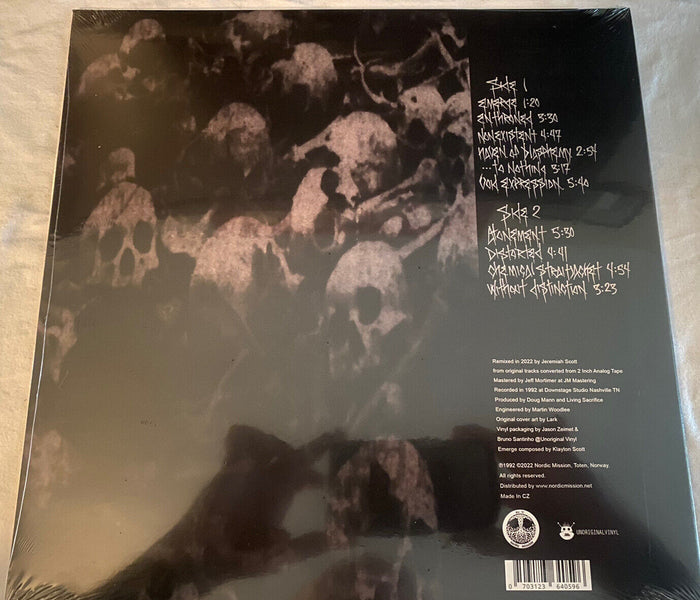 LIVING SACRIFICE - NONEXISTENT (*NEW-Black Vinyl, 2023, Nordic Mission) Remixed & Remastered!
