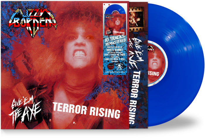 Lizzy Borden - Give 'Em the Axe & Terror Rising (*Blue Vinyl, 2025, Brutal Planet) *BUMPED & BRUISED