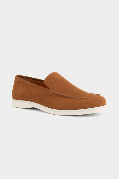 Loafer suede cognac