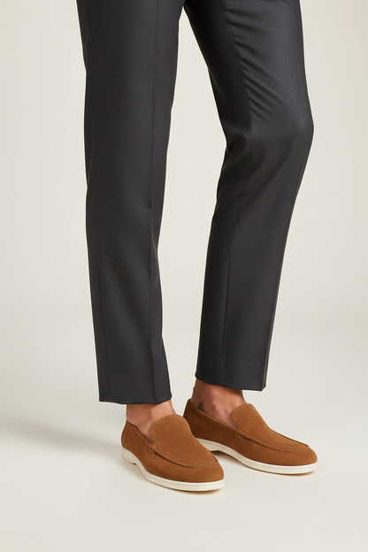 Loafer suede cognac
