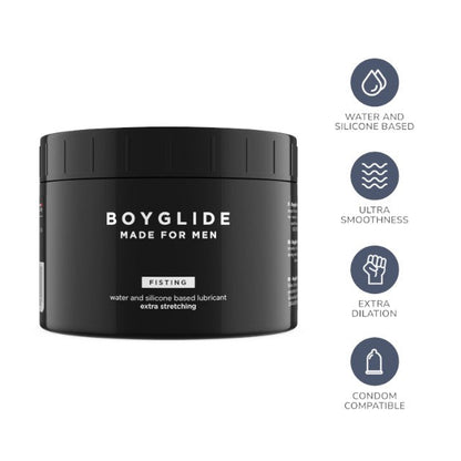 Lubrifiant anal BOYGLIDE Made for Men - Fisting, formulă hibridă pe bază de apă și silicon, 250 ml