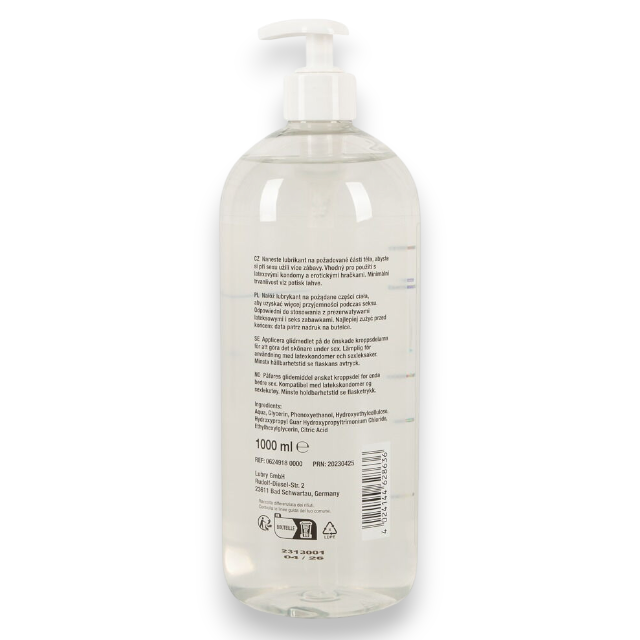 Lubrifiant anal JUST GlIDE Anal Lubricant, pe bază de apă, formulă vegană, fără parfum, pH optimizat, 1000 ml