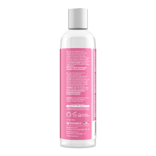 Lubrifiant anal LOVEE Back Pleasure, pe bază de apă, formulă naturală, fără parabeni, compatibil cu prezervative, 150 ml