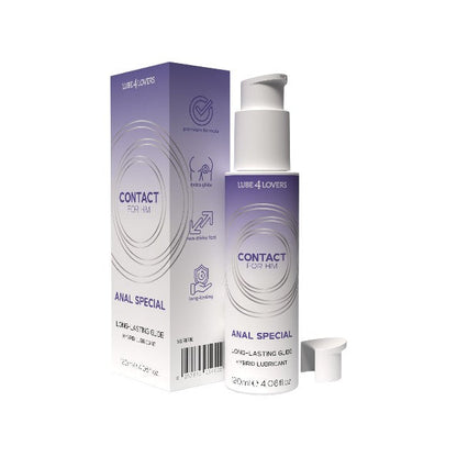 Lubrifiant anal LUBE4LOVERS Anal Special, formulă hibridă, lubrifiere de lungă durată, textură mătăsoasă, 120 ml