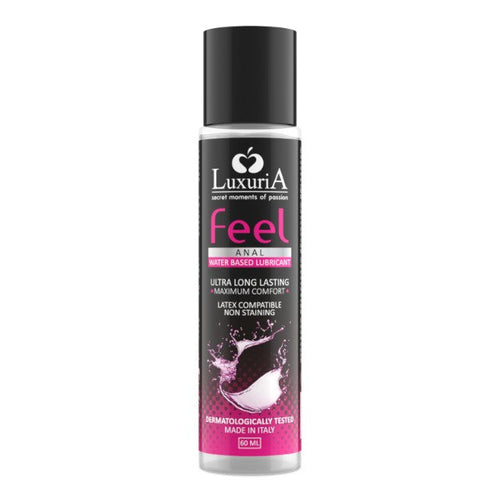 Lubrifiant anal LUXURIA Feel Anal, pe bază de apă, cu efect de lungă durată, testat dermatologic, 60 ml