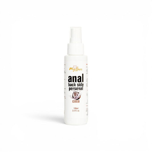 Lubrifiant anal MYLOVE Anal Back Side Personal, pe bază de apă, textură groasă și mătăsoasă, cu miros de cocos, 100 ml