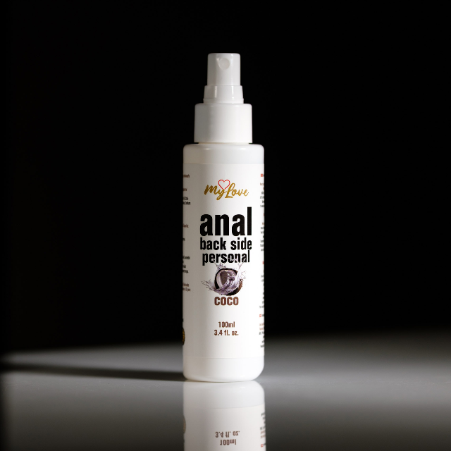 Lubrifiant anal MYLOVE Anal Back Side Personal, pe bază de apă, textură groasă și mătăsoasă, cu miros de cocos, 100 ml