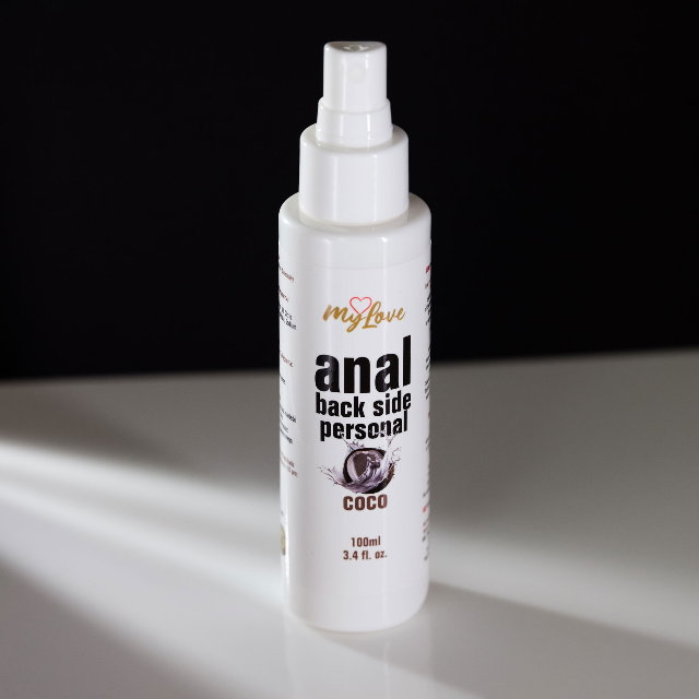 Lubrifiant anal MYLOVE Anal Back Side Personal, pe bază de apă, textură groasă și mătăsoasă, cu miros de cocos, 100 ml