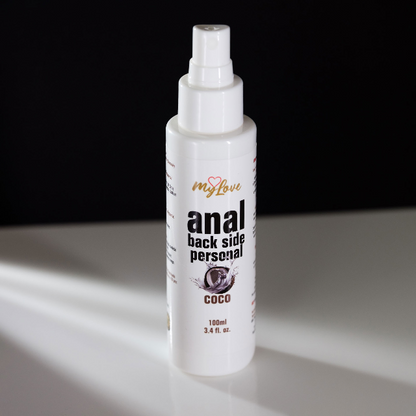 Lubrifiant anal MYLOVE Anal Back Side Personal, pe bază de apă, textură groasă și mătăsoasă, cu miros de cocos, 100 ml