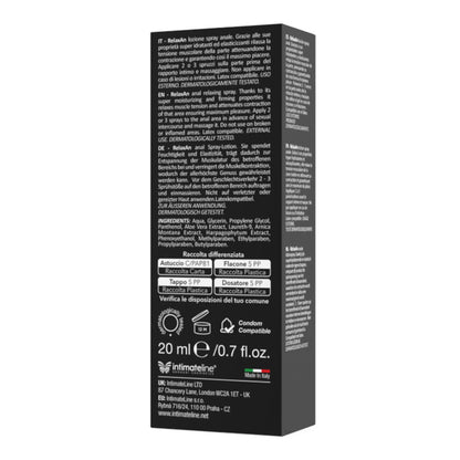 Lubrifiant anal pe bază de apă RELAXAN, spray cu efect de relaxare anală, testat dermatologic, 20 ml