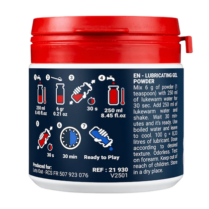 Lubrifiant anal pudră FUCK & FIST FF Powder, pentru fisting, fără parfum, fără gust, 100 g