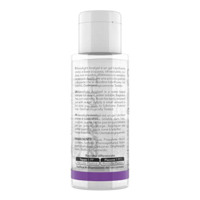 Lubrifiant anal SENSILIGHT Anal Gel, pe bază de apă, cu efect de lungă durată, compatibil cu prezervative, 30 ml