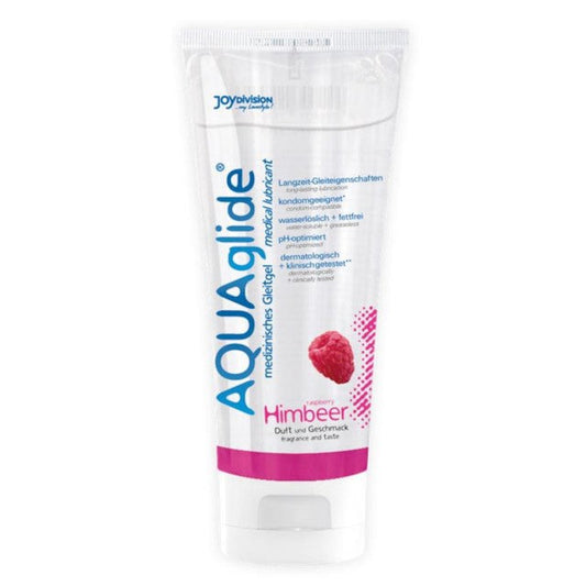 Lubrifiant cu aromă Aquaglide Raspberry, pe bază de apă, cu aromă de zmeură, 100 ml