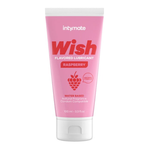 Lubrifiant cu aromă INTYMATE Wish Raspberry, formulă naturală pe bază de apă, aromă de zmeură, 100 ml