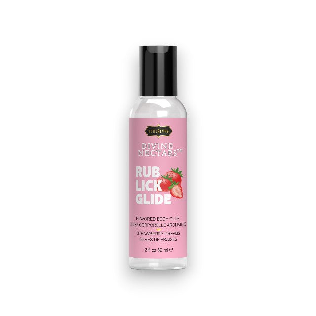 Lubrifiant cu aromă KAMASUTRA Divine Nectars Strawberry Dreams, pe bază de apă, cu aromă de căpșuni, 60 ml
