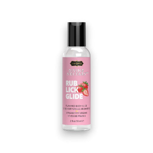 Lubrifiant cu aromă KAMASUTRA Divine Nectars Strawberry Dreams, pe bază de apă, cu aromă de căpșuni, 60 ml
