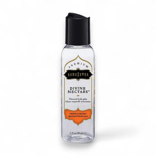Lubrifiant cu aromă KAMASUTRA Divine Nectars Tropical Mango, pe bază de apă, cu aromă de mango, 60 ml