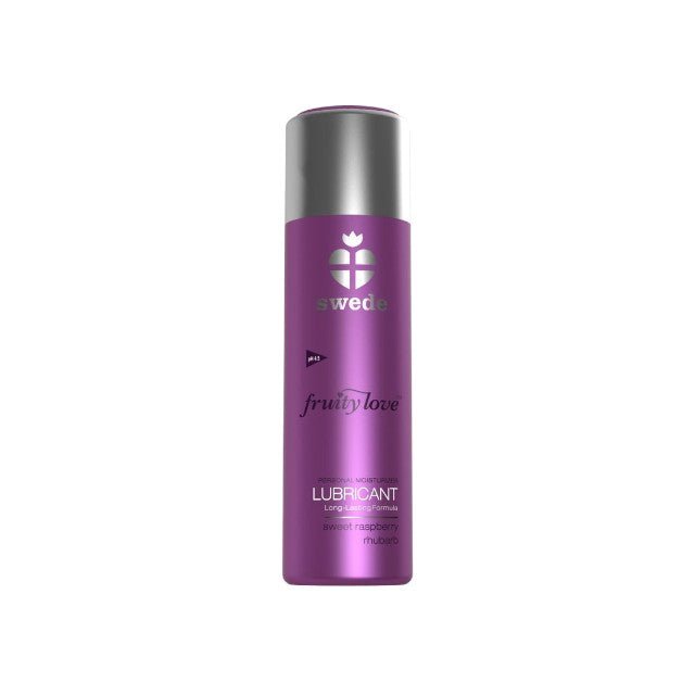 Lubrifiant cu aromă SWEDE Fruity Love Lubricant, pe bază de apă, aromă de zmeură și rubarbă, 50 ml (mov)