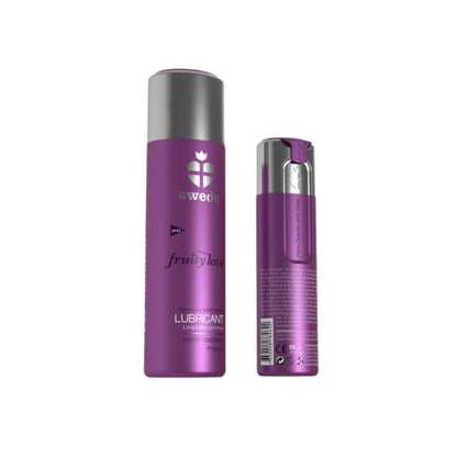 Lubrifiant cu aromă SWEDE Fruity Love Lubricant, pe bază de apă, aromă de zmeură și rubarbă, 50 ml (mov)