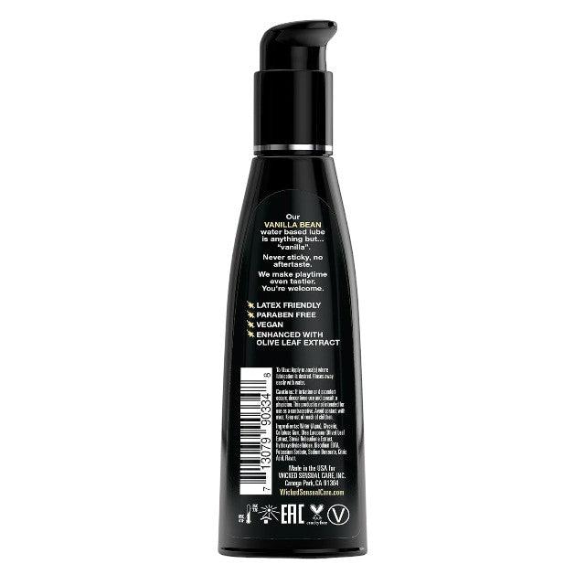Lubrifiant cu aromă WICKED Vanilla Bean, formulă inovatoare pe bază de apă, efect de durată, aromă de vanilie, 120 ml