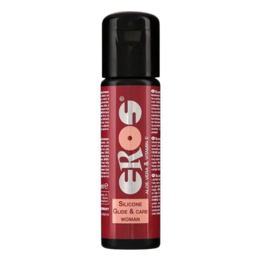 Lubrifiant Eros Silicone Glide & Care, pentru femei, pe baza de silicon, 100 ml