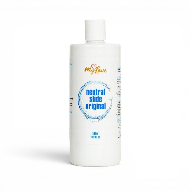 Lubrifiant pe bază de apă MYLOVE Neutral Slide Original, textură mătăsoasă, fără parfum, 500 ml