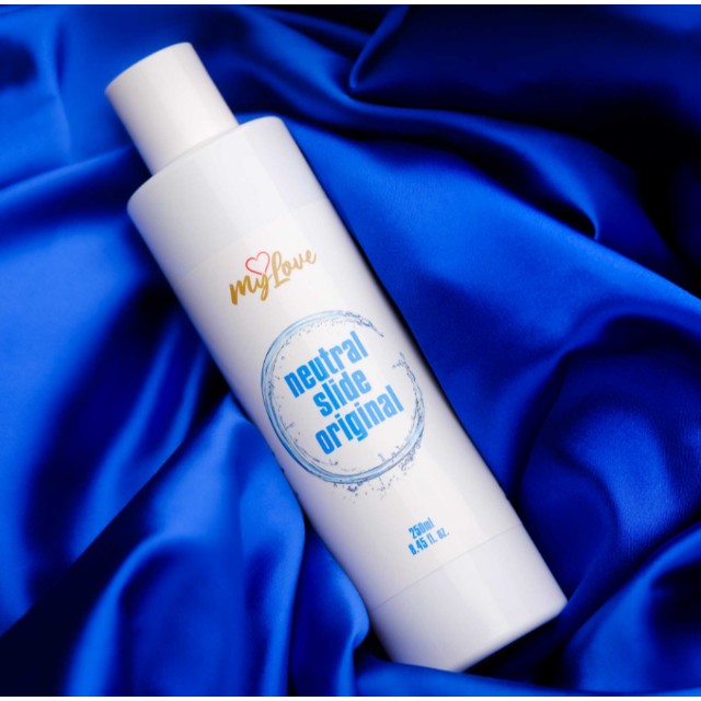Lubrifiant pe bază de apă MYLOVE Neutral Slide Original, textură mătăsoasă, fără parfum, 250 ml