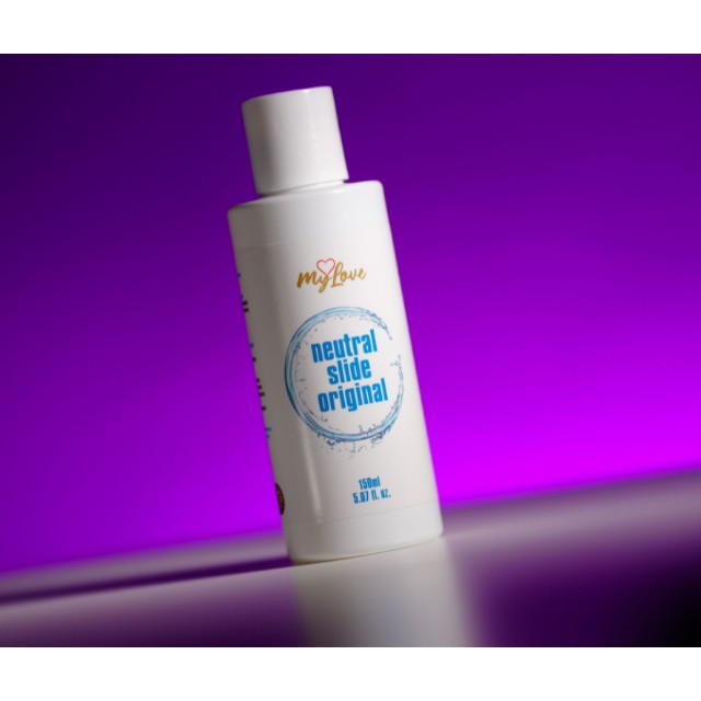 Lubrifiant pe bază de apă MYLOVE Neutral Slide Original, textură mătăsoasă, fără parfum, 150 ml